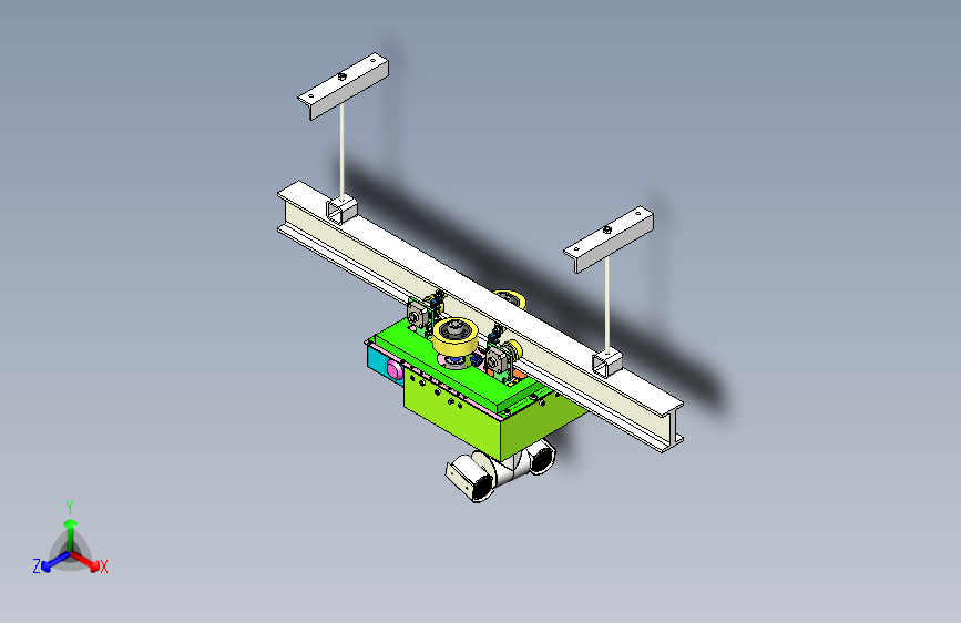 轨道式巡检机器人结构设计-三维+CAD