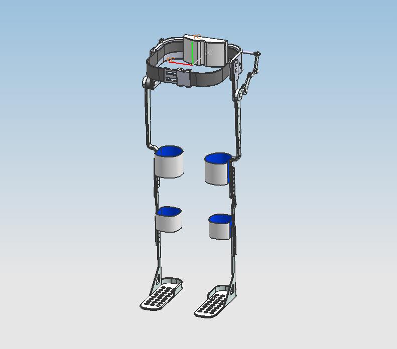 6款下肢助力机器人3d图纸 可穿戴电机直驱下肢外骨骼3d康复机器人