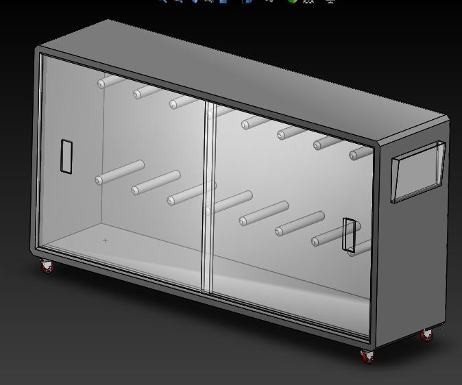 8英尺x 4英尺x 2英尺(8英尺x 4英尺x 2英尺)工业机柜，用于存放金属载体