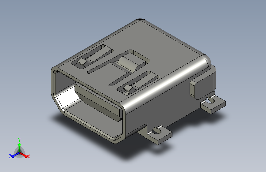 面对面的MINI USB连接器。
