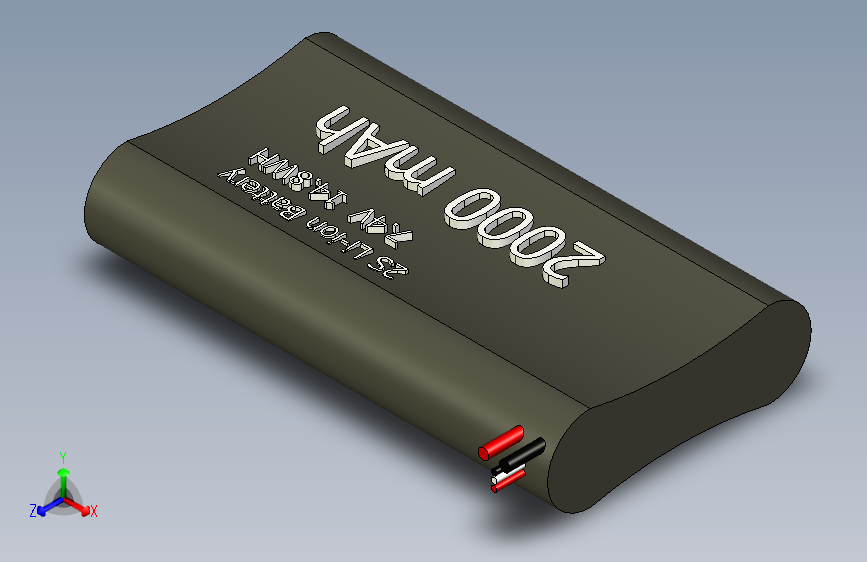 2S 7.4V 2000mAh 18650 电池组