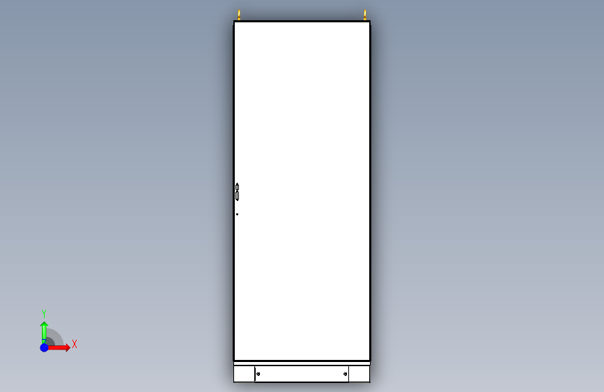 九折威图柜800x800x2000 正面视图
