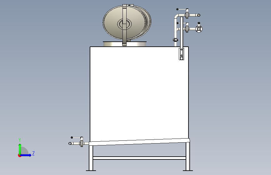 Estanque Tank 洗涤 CIP 洗涤 cip 左侧视图