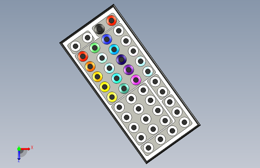 RGB LED灯带遥控器 俯视图