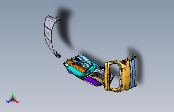 标致3008H汽车活动件3D三维模型图纸