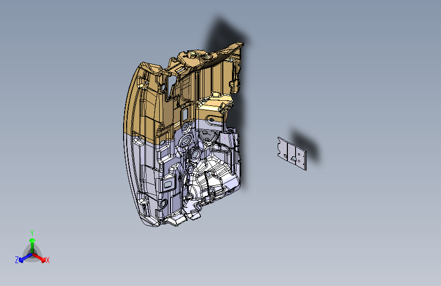 标致3008H汽车INSONO HABITACLECatia三维模型图纸