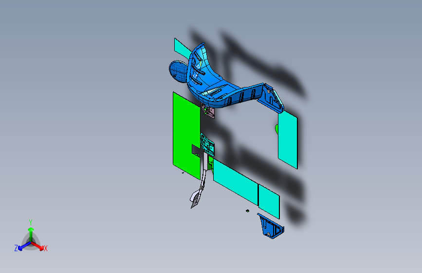 标致3008H汽车PLANCHER ARCatia三维模型图纸