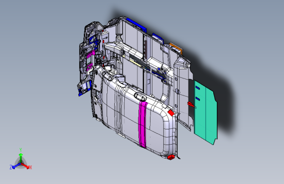 长安奔奔汽车NVH减震系统3D三维数模模型图纸