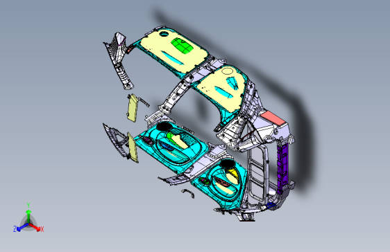 长安奔奔汽车内饰系统3D三维数模模型图纸