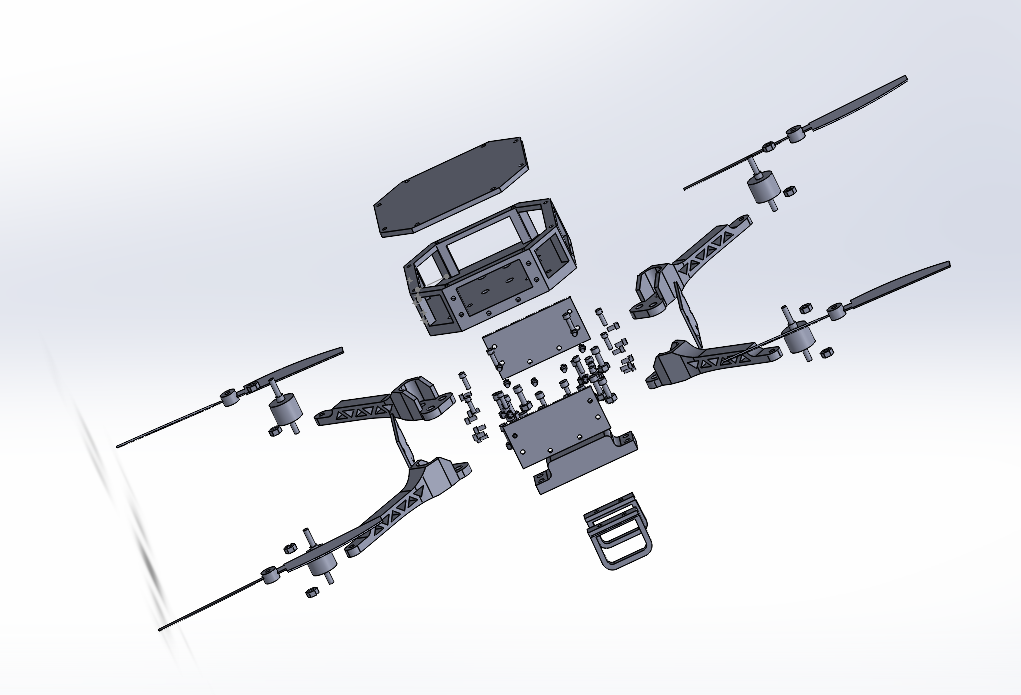 四轴无人机结构 sw25