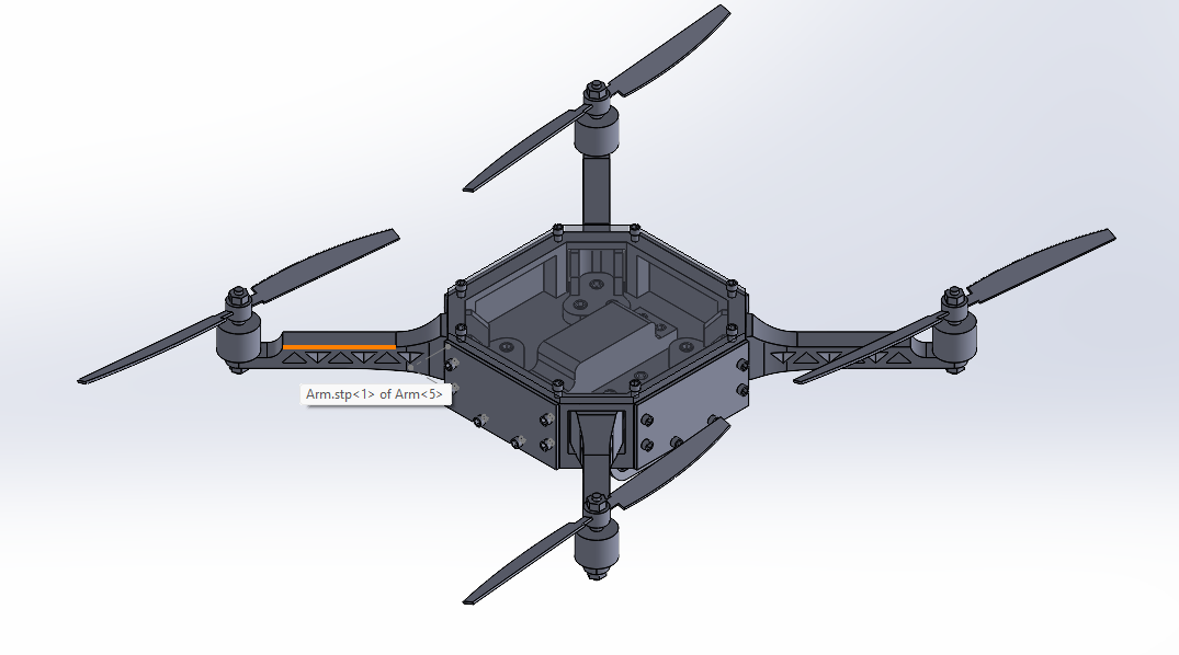 四轴无人机结构 sw25
