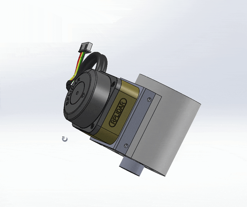 圆柱旋转LiDAR安装架用于RPLiDAR C1