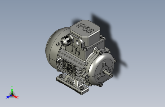 SolidWorks 2020 设计的电动机 IEC 56M B3。