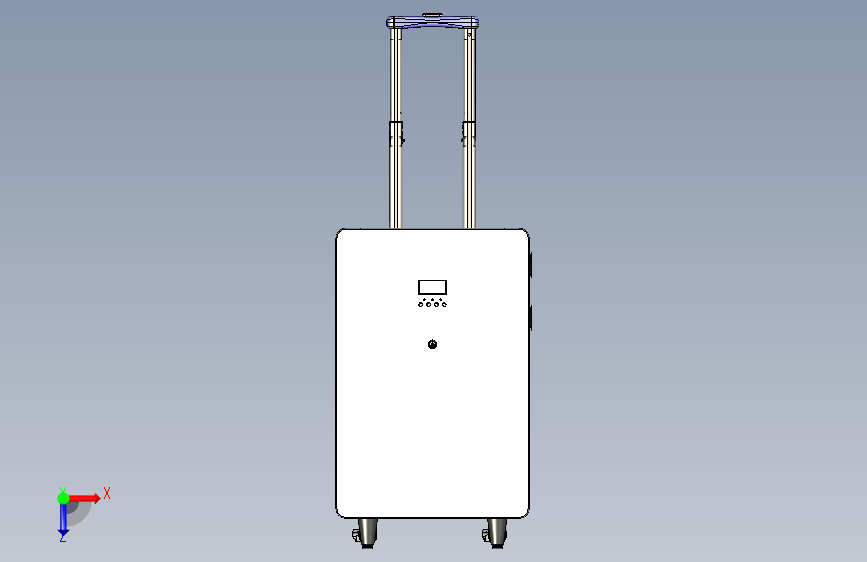 2.5度电便携式拉杆储能电池3KW 俯视图