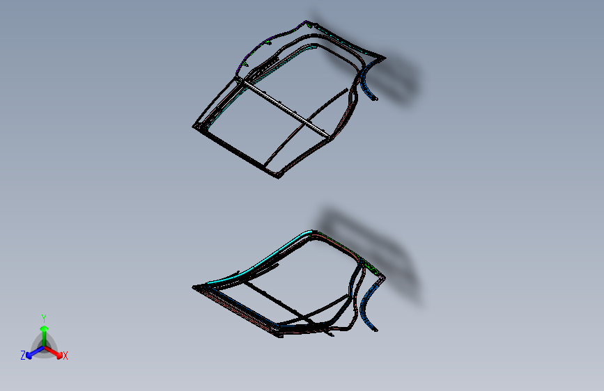 长城哈弗H9汽车6207000-Seal strip assy,Rr doorCatia三维模型图纸