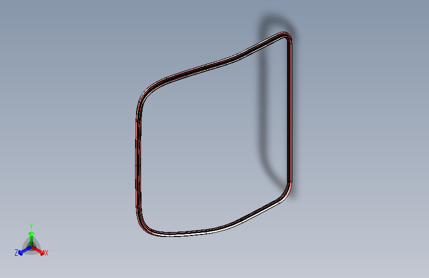 长城哈弗H9汽车6307000-Seal strip assy,tail gateCatia三维模型图纸