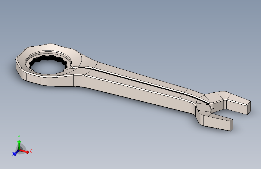 SolidWorks设计的扳手