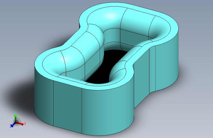 SolidWorks制作的骨形腔。