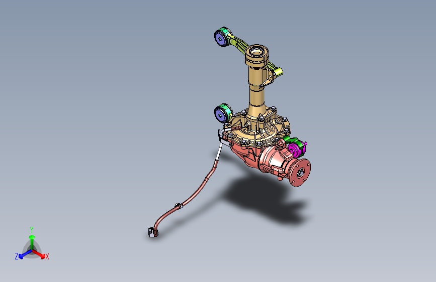 丰田穿越者Fortuner汽车Front Axle前轴Catia三维设计模型图纸