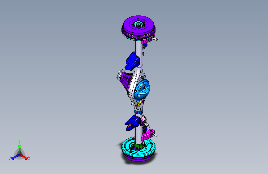 丰田穿越者Fortuner汽车Rear Axle后轴Catia三维设计模型图纸