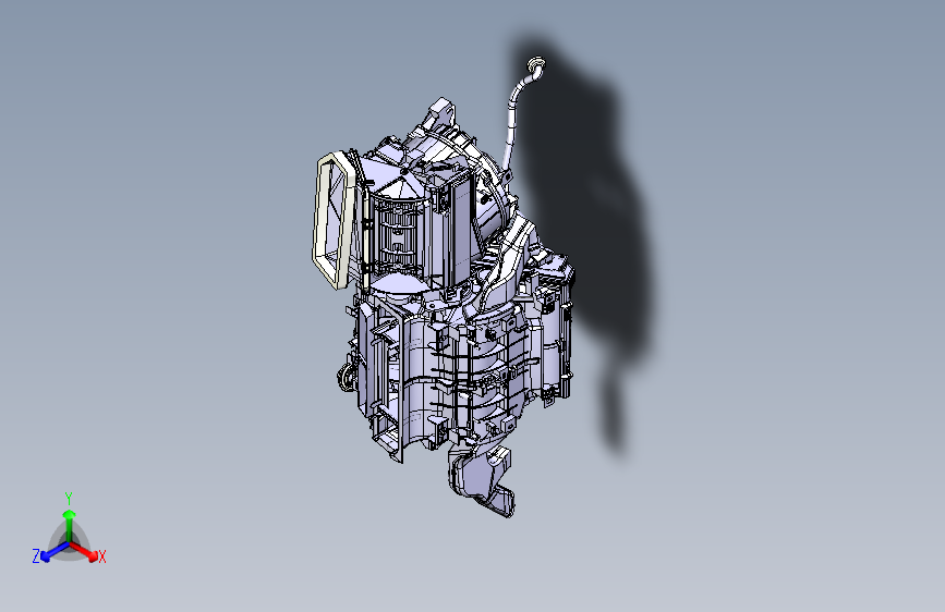 丰田Hilux海拉克斯皮卡车HVAC总成Catia三维设计模型图纸