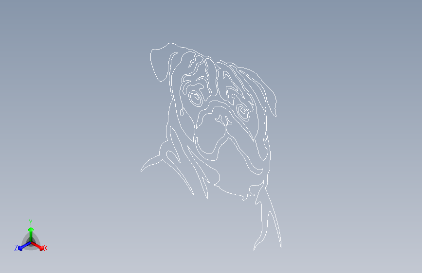 杜宾犬肖像DXF