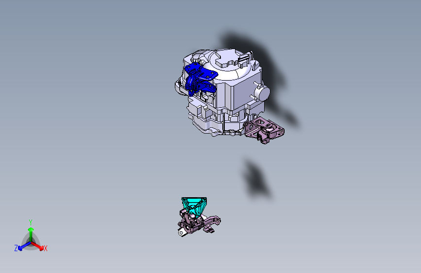 丰田普锐斯汽车ENGINETRANSMISSION MOUNT SUBSYSTEMCatia三维设计模型图纸