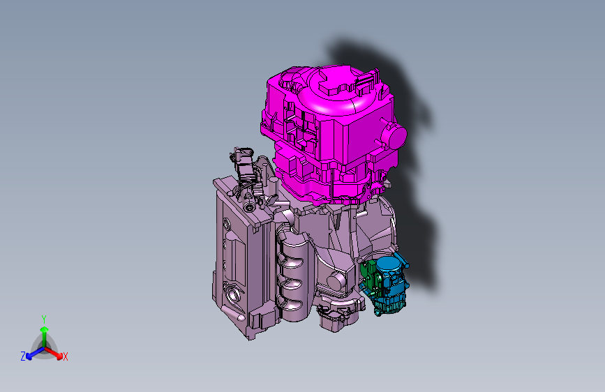 丰田普锐斯汽车ENGINE BLOCKCatia三维设计模型图纸