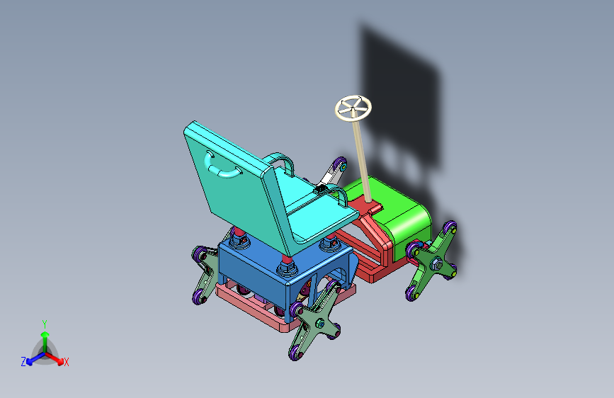 C21896-助老助残爬楼梯轮椅设计(2D+3D+说明书+翻译+运动仿真）