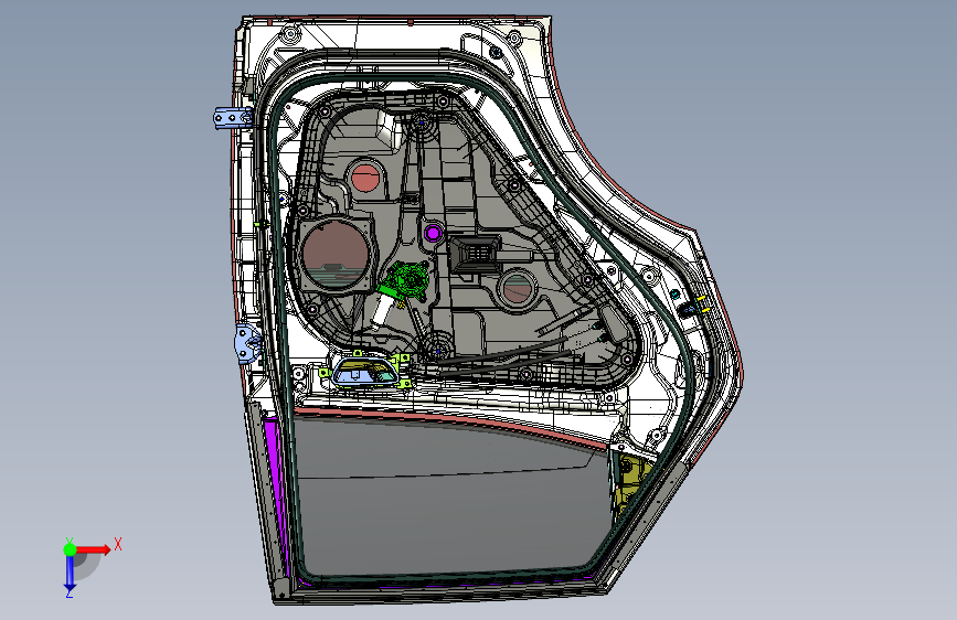 现代 IX45 -左后门总成