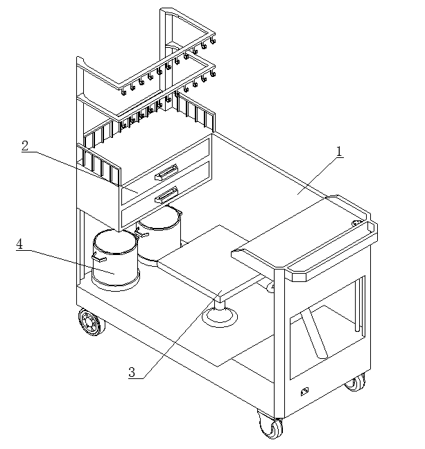 一种移动办公治疗车