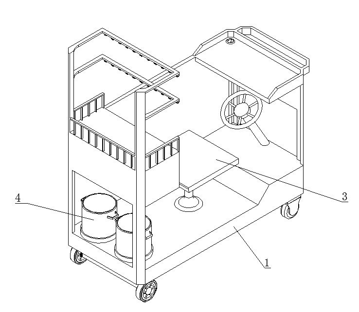 一种移动办公治疗车