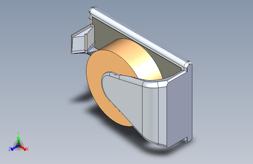 用回收零件3D打印的胶带分配器