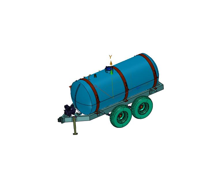 高密度聚乙烯塑料的水罐拖车