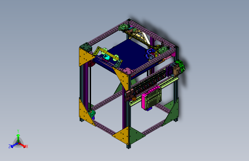 高精度铝型材框架3d打印机