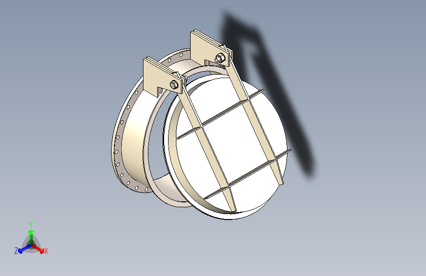 浮箱拍门3d图纸