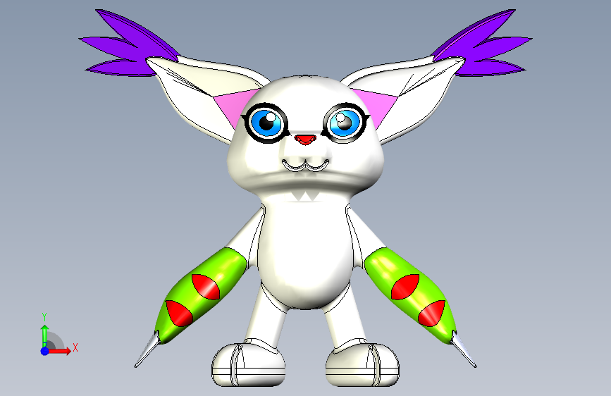 Gatomon 2022 - 西里奥 CAD CAM 正面视图