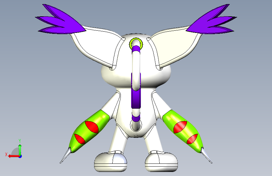 Gatomon 2022 - 西里奥 CAD CAM 背面视图