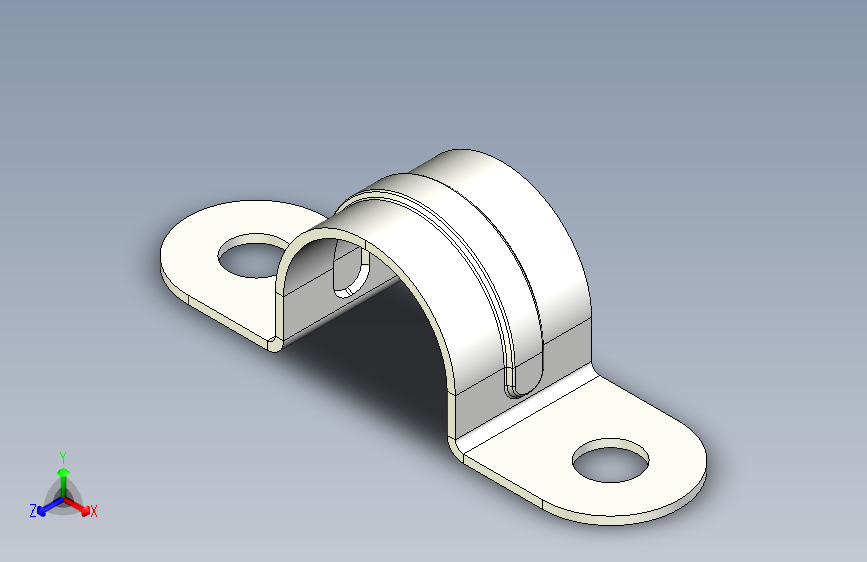 U型夹在Autodesk Inventor钣金中 __ Inventor中的U型夹图纸 __ 钣金图纸 Cad