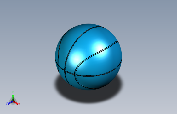 篮球设计在SolidWorks中