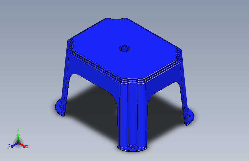 塑料凳子在Inventor中 __ Inventor 3D建模 __ Inventor教程 __ Inventor绘图教程