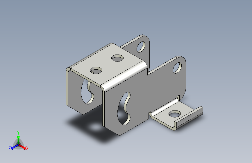 在Autodesk Inventor中的钣金支架 __ 长板的展开图 __ Inventor Cad中的钣金