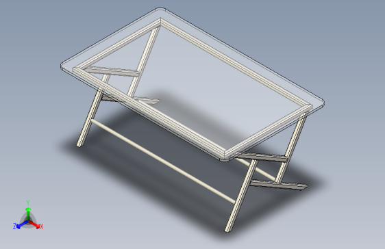 玻璃桌设计在Solidworks中