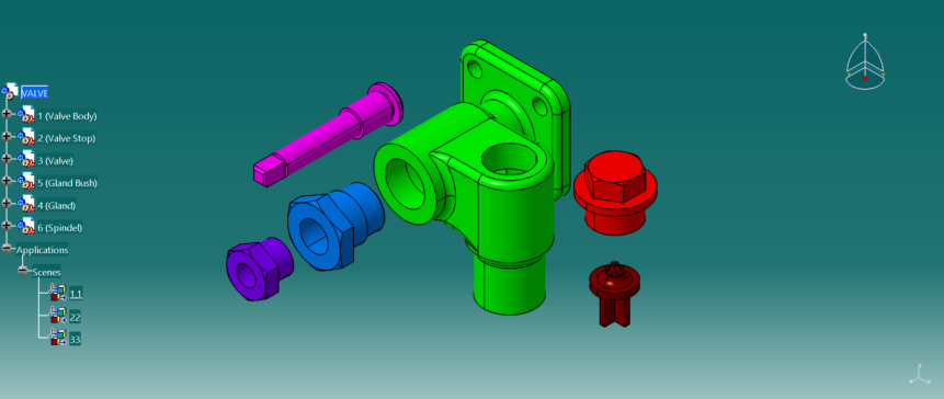 工业阀门 – 3D模型和工程图（CATIA V5 + STEP文件）