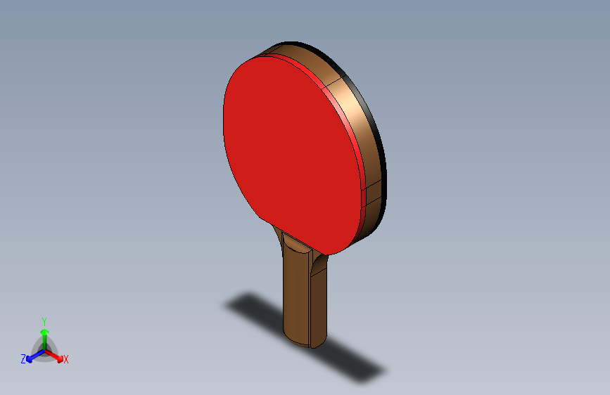 乒乓球拍在Autodesk Inventor中 __ Autodesk Inventor基础 __ Inventor教程