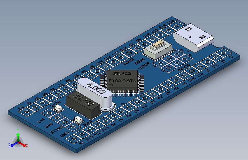 MC STM32F103C8T6 蓝色药丸