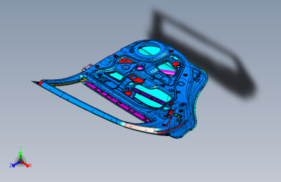 吉利ce正向 -05_左后车门总成_LR DOOR ASSY