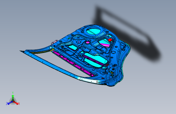 吉利ce正向 -05_左后车门总成_LR DOOR ASSY