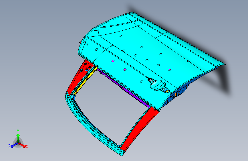 吉利ce正向 -04_右前车门总成_RF DOOR ASSY