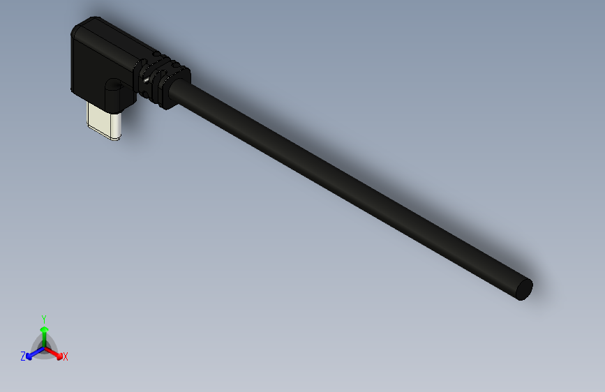直角USB C转4针裸线